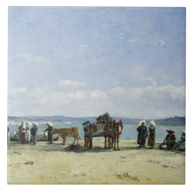 Carreau Les épouses des pêcheurs bretons, 1870-73 (huile (Devant)