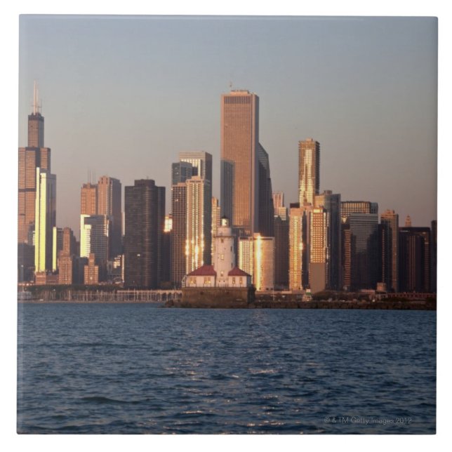 Carreau Les Etats-Unis, l'Illinois, Chicago, horizon de (Devant)