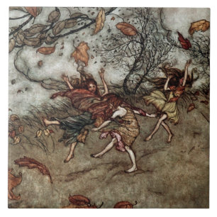 Carreau « Les Fées d'automne » d'Arthur Rackham