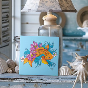 Carreau Les fleurs de koi Fish Lotus Chery