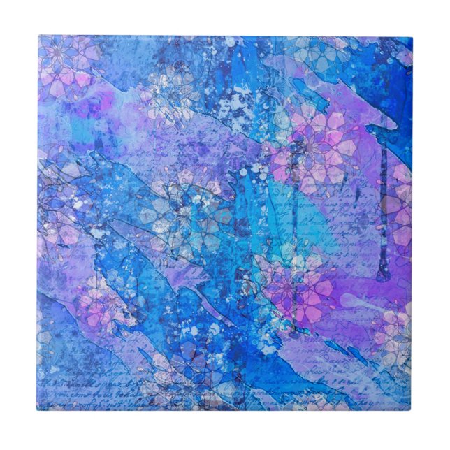 Carreau Les fleurs se développent dans l'étang Sapphire (Devant)