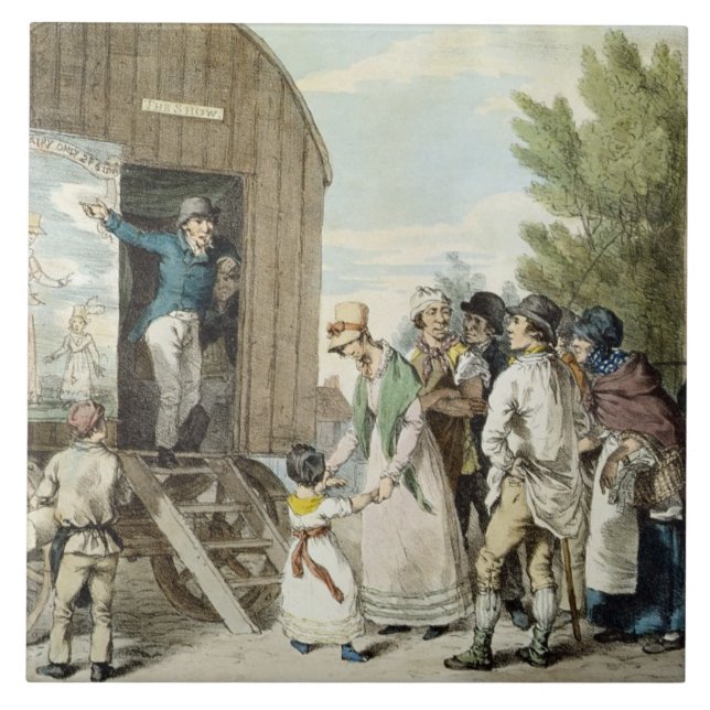 Carreau Les foires : L'exposition, c.1821 (litho de (Devant)