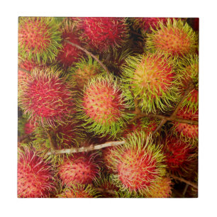 Carreau Les fruits du rambutan au marché de Can Duoc