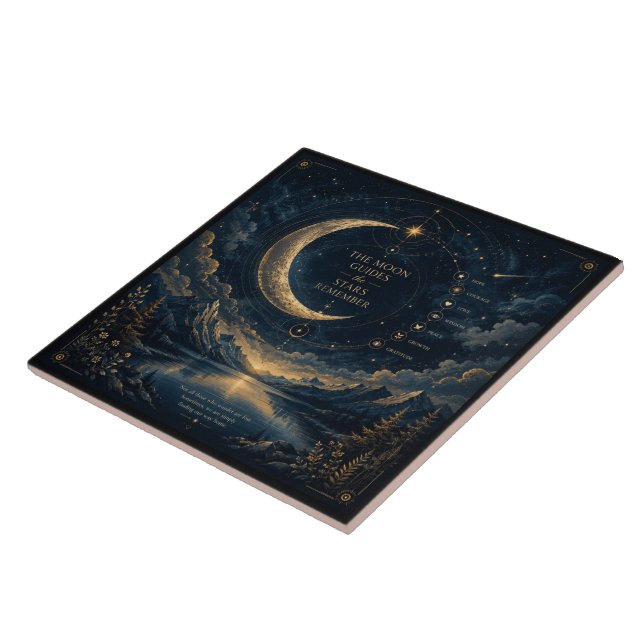Carreau Les Guides de la Lune | Art céleste de la Lune et  (Côté)