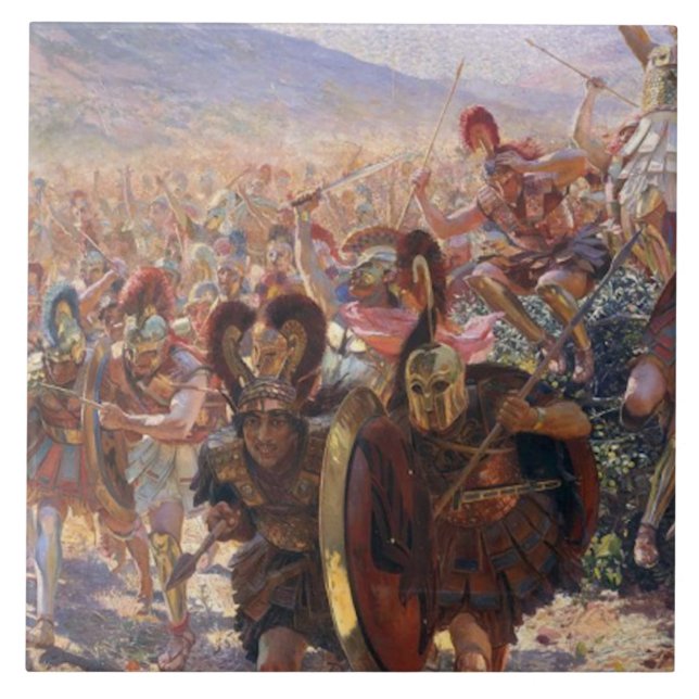 Carreau Les Héros de la bataille de Marathon (Rochegrosse) (Devant)