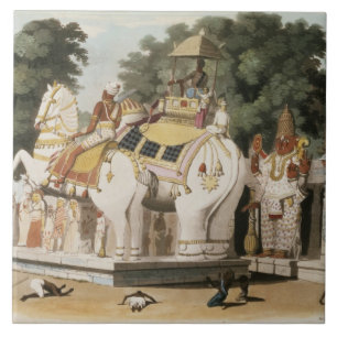 Carreau Les indigènes rendent hommage à leur règle, gra