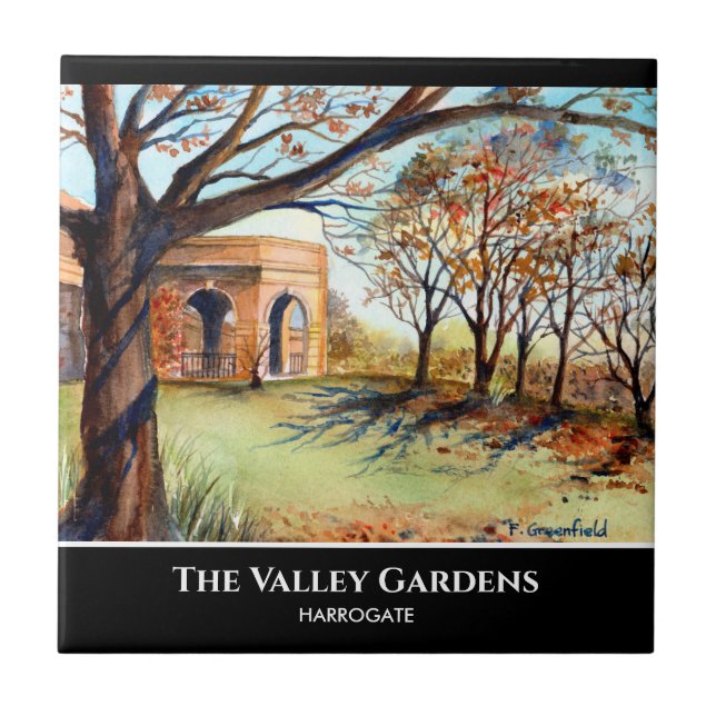 Carreau Les jardins de la vallée Harrogate par Farida Gree (Devant)