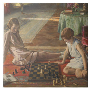 Carreau Les joueurs d'échecs (par John Lavery)