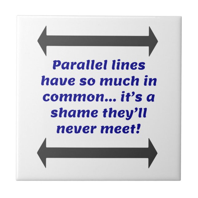 Carreau Les lignes parallèles ont tellement en commun, Fun (Devant)