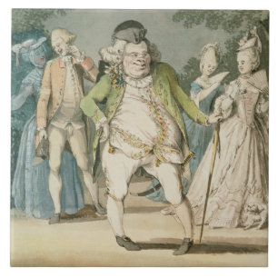 Carreau Les macaronis, 1774 (la semaine sur le papier)