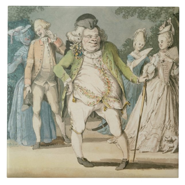 Carreau Les macaronis, 1774 (la semaine sur le papier) (Devant)
