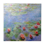 Carreau Les nénuphars de Claude Monet<br><div class="desc">Les nénuphars de l'impressionniste français Claude Monet. Monet a réalisé une série de 250 peintures représentant des nénuphars. Les peintures représentent son jardin fleuri chez lui à Giverny,  et elles ont été l'objet principal de sa production artistique pendant les trente dernières années de sa vie.</div>