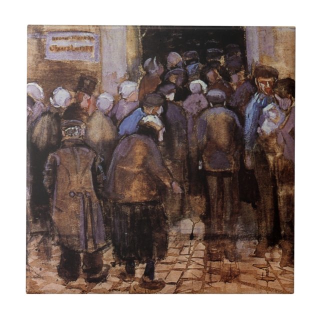 Carreau Les pauvres et l'argent par Vincent van Gogh (Devant)