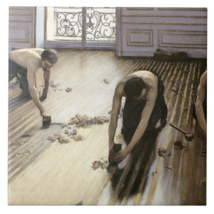 Carreau Les planeuses de parquet, 1875