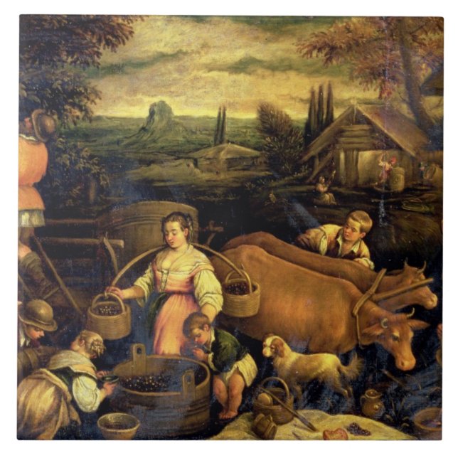 Carreau Les quatre saisons : Automne (Devant)