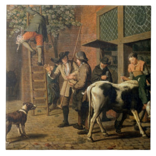 Carreau Les quatre saisons, automne (huile sur la toile)