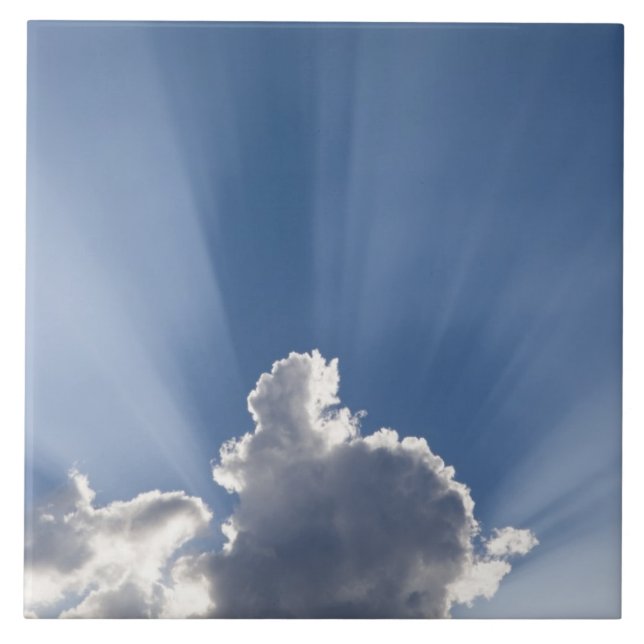 Carreau Les rayons de Crepuscular ou de Dieu traversent le (Devant)