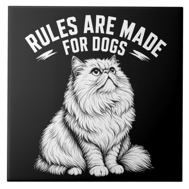 Carreau Les Règles Sont Faites Pour Les Chiens - Citation  (Devant)