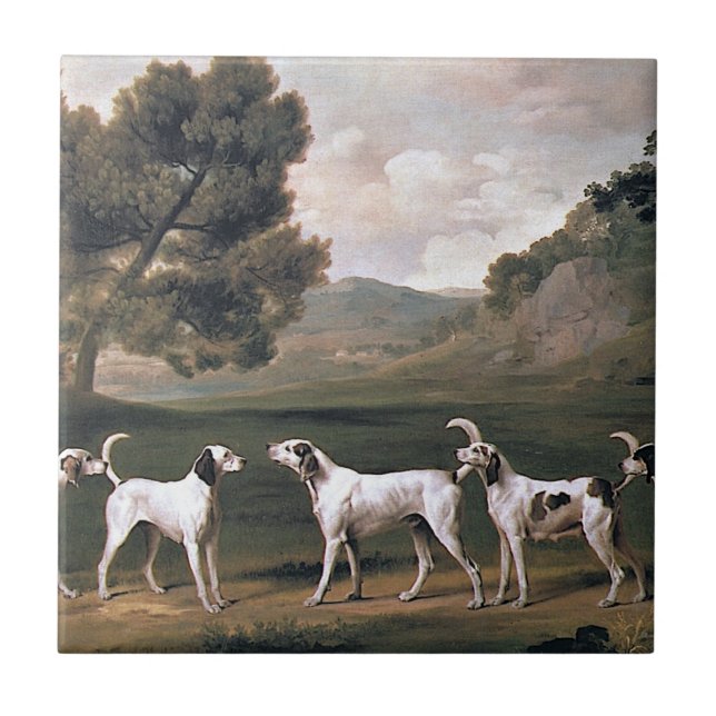 Carreau Les reins dans un paysage rural (par George Stubbs (Devant)