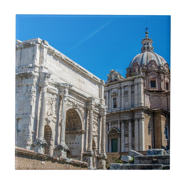 Carreau Les ruines du Forum Romain à Rome, Italie (Devant)