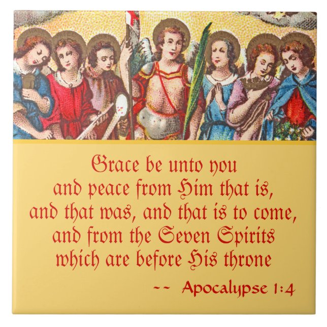 Carreau Les Sept Archanges (CP 001; Chromolithographe) (Devant)