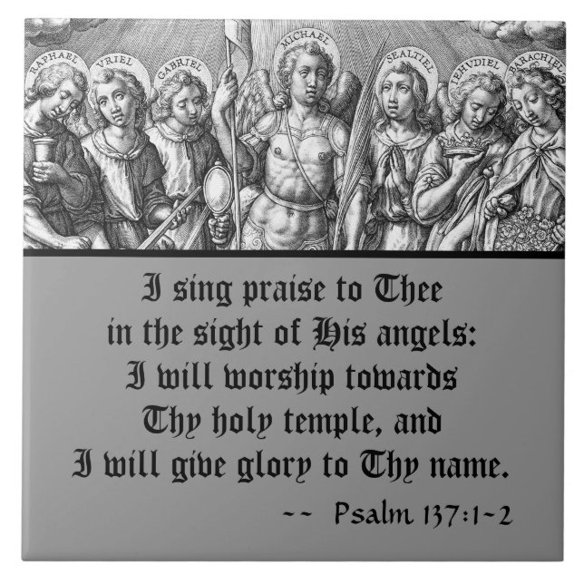 Carreau Les Sept Archanges (M 034; Gravure) (Devant)