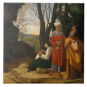 Carreau Les trois philosophes (hommes sages) (par Giorgion