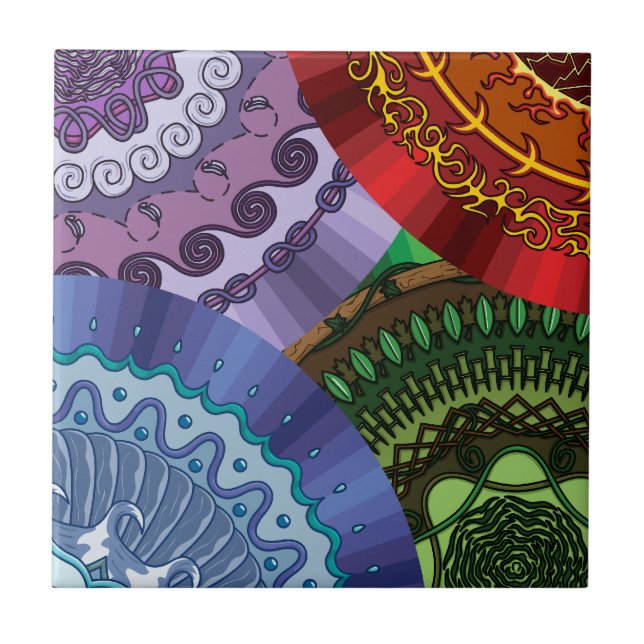 Carreau Les Tuiles Mandalas des Éléments (Devant)