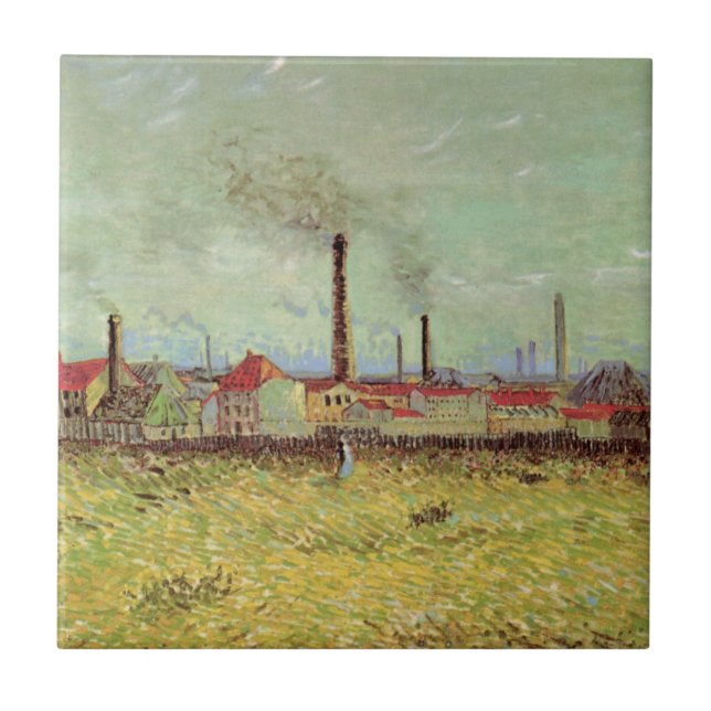 Carreau Les usines à Asnieres par Vincent van Gogh (Devant)