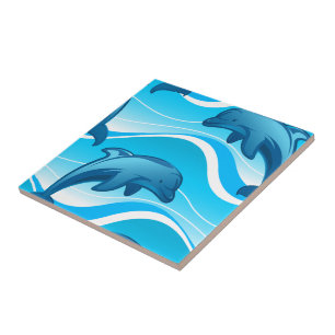 Carreau Les vagues sautantes de dauphin