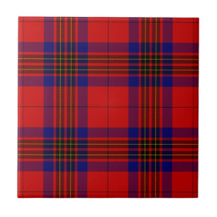 Carreau Leslie tartan rouge bleu violet plaid