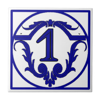 CARREAU LETTRE BLEUE FRANÇAISE NOMBRE MAISON TISSUS