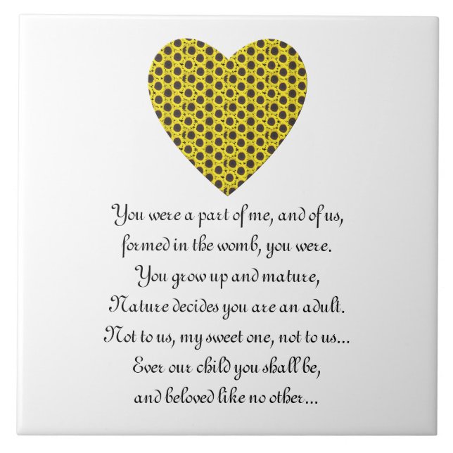 Carreau Lettre d'amour à un enfant (Devant)