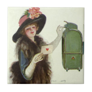 Carreau Lettre d'amour de femme de la Saint-Valentin victo