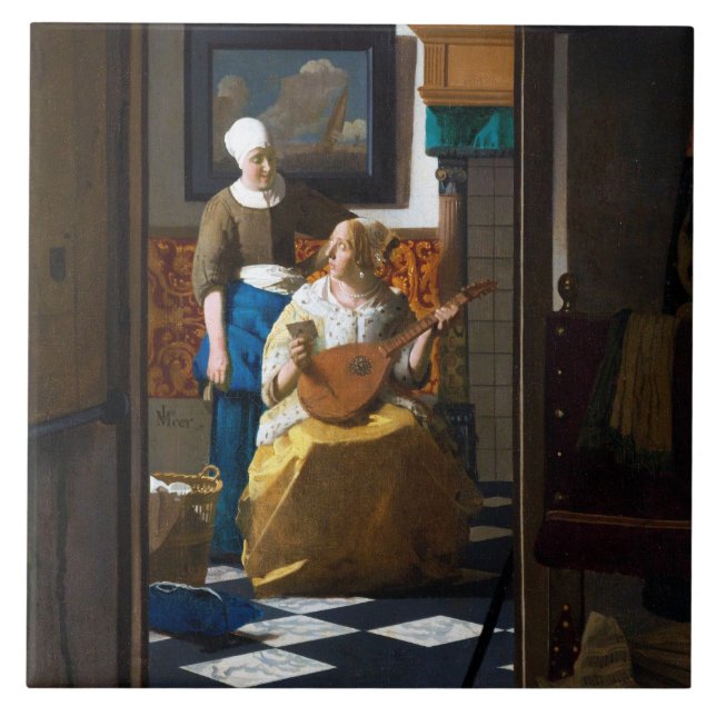 Carreau Lettre d'amour, Johannes Vermeer (Devant)