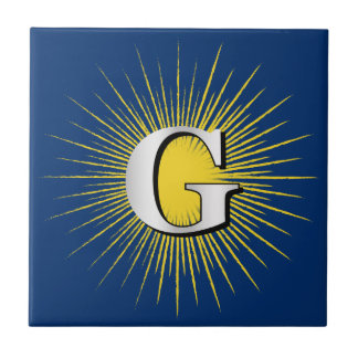 Carreau Lettre G - symbole maçonnique