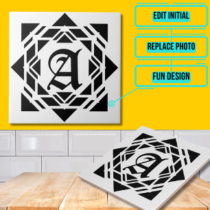 Carreau Lettré médiéval antique