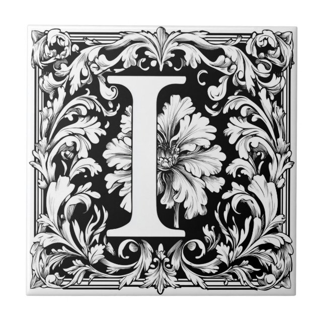 CARREAU LETTRE MOYENNE ÉCLAIRÉE I (Devant)