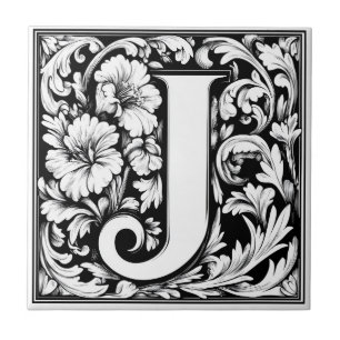 CARREAU LETTRE MOYENNE ÉCLAIRÉE J