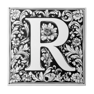 CARREAU LETTRE MOYENNE ÉCLAIRÉE R
