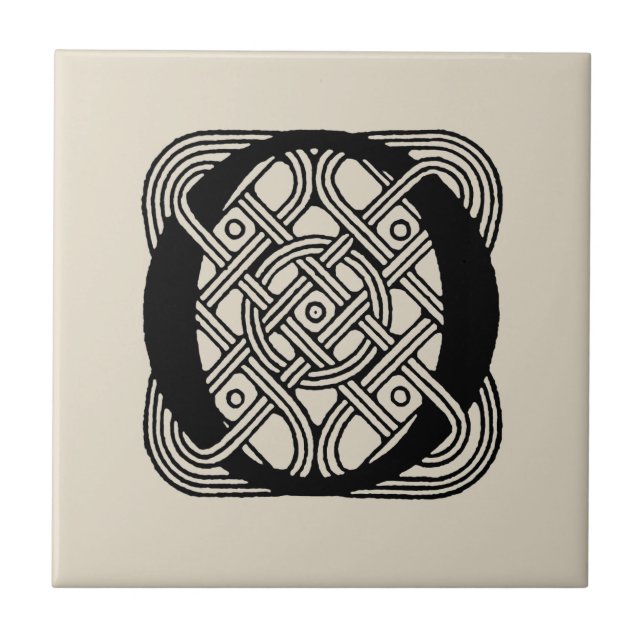 Carreau Lettre O Vintage Celtic Knot Monogramme (Devant)