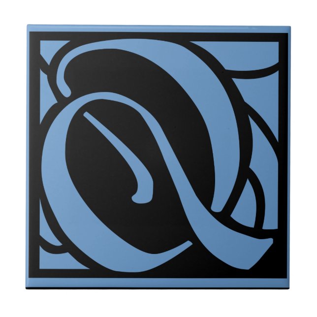 Carreau Lettre Q de monogramme (Devant)