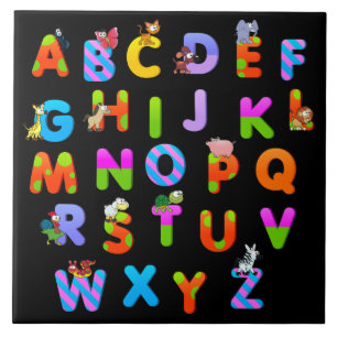 Carreau Lettres Alphabétiques Colorées