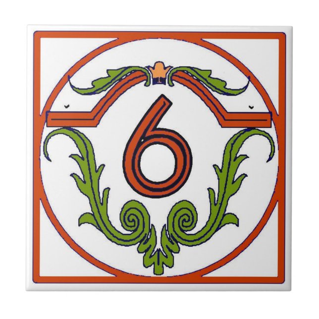 Carreau Lettres en espagnol rouge 6 (Devant)