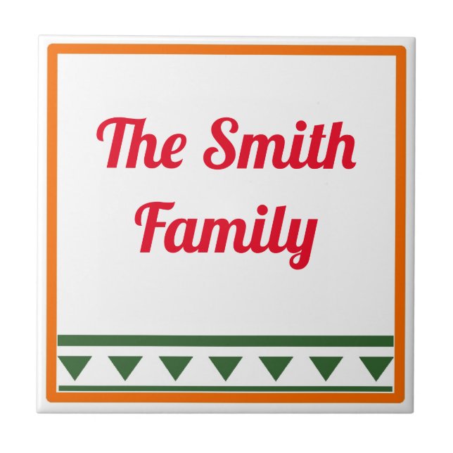 Carreau Lettres et numéros italiens rouges, modifier le te (Devant)