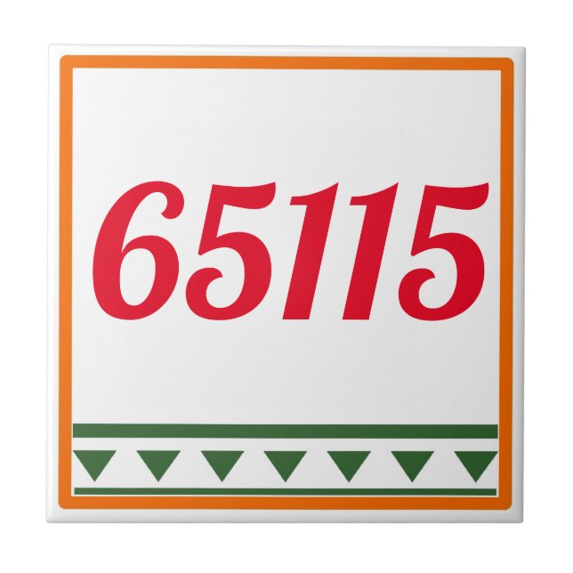 Carreau Lettres et numéros italiens rouges, numéros d'édit (Devant)