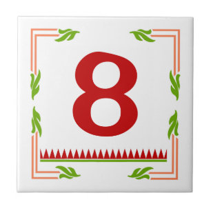 Carreau Lettres et numéros rouges italiens