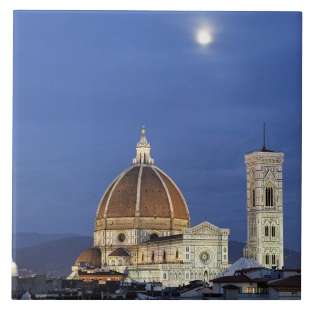 Carreau Lever de lune et cathédrale de Florence, Basilique (Devant)
