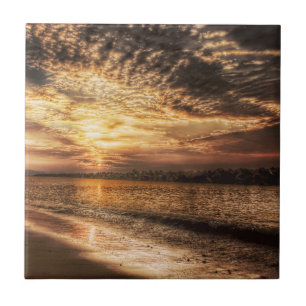 Carreau Lever de soleil époustouflant sur la plage