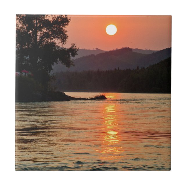 Carreau Lever de soleil époustouflant sur la rivière Katou (Devant)